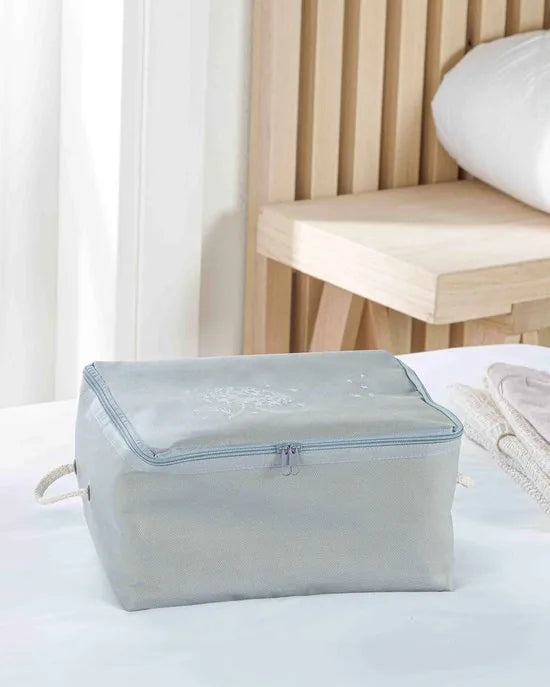 English Home - Opbergzak Organizer - Opbergtas en Organiser voor Dekbed en Kleding - Opvouwbaar - Grijs