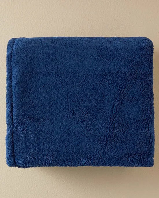 English Home Plaid - Woon Deken - Fleece- Superzacht - 120x170 cm - Donderblauw