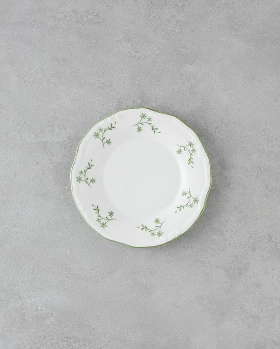 English Home Plantopia Porseleinen Serviesset 24-delig – 6 Personen – Borden, Schalen en Dessertbordjes – Groen