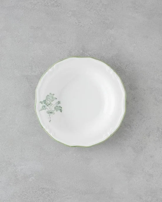 English Home Plantopia Porseleinen Serviesset 24-delig – 6 Personen – Borden, Schalen en Dessertbordjes – Groen