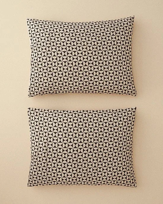 English Home Premium - 2 Kussenslopen - Mix Match - Zacht Katoen - Met Digitale Print - 50x70 cm - 2 stuks - Groen