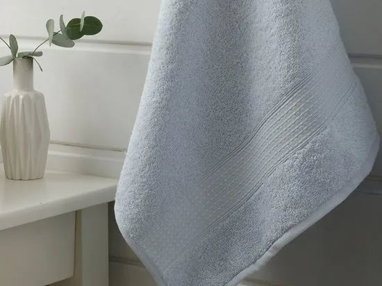 English Home Pure Basic Face Towel 50x90 cm Blue- 2 stuks