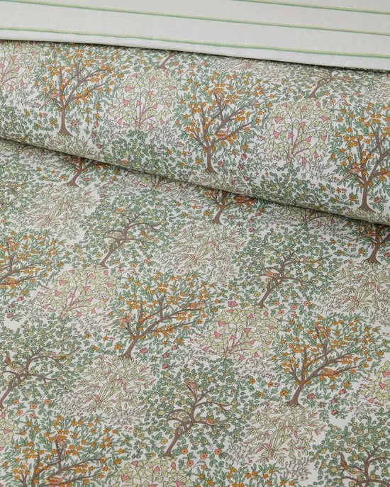 English Home Serenade Dekbedovertrek 160x220 cm – Incl. Kussensloop 50x70 cm – Easy Iron – Groen – Eenpersoons