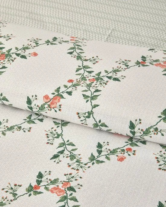English Home - Slice Zomerdekenset - Luxe Uitvoering -Tweepersoons - Incl. laken 240x260- Flat sheet - Incl. 2 Kussenslopen -100% Katoen - 200 x 220 cm - Groen