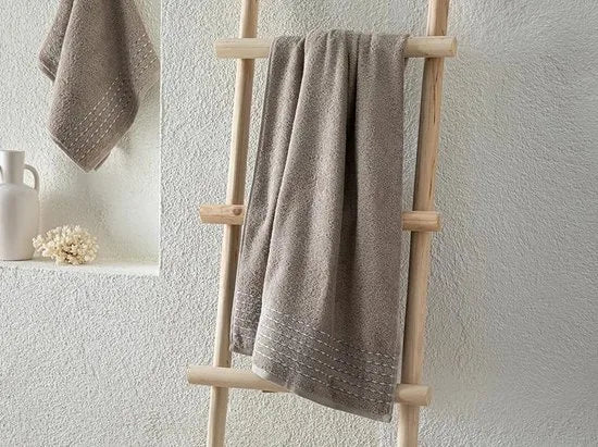 English Home Soft Wave Cottony Baddoek - 1 stuk - 70x140 cm - Beige