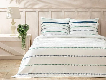 English Home Summer blanket - Bedsprei 150x220 cm - Blauw - Groen