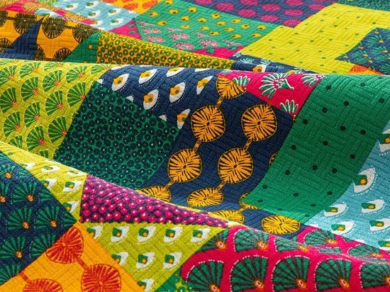 English Home Summer blanket - Bedsprei 150x220 cm - Oranje – Groen 150 x 220cm Bedsprei 150x220 cm Groen (0609)