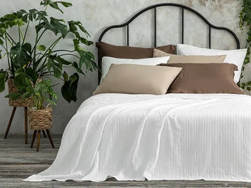 English Home Summer blanket - Bedsprei 150x220 cm - Wit