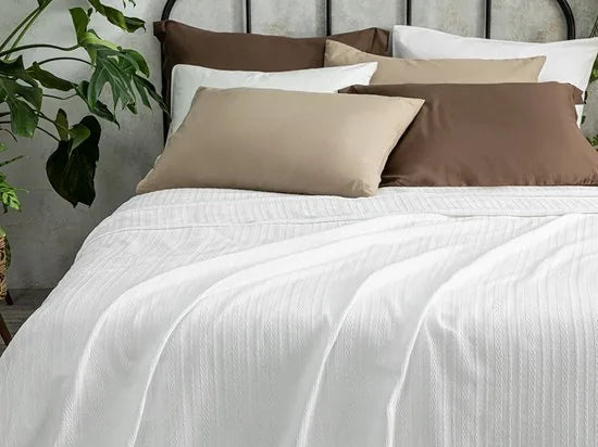 English Home Summer blanket - Bedsprei 150x220 cm - Wit