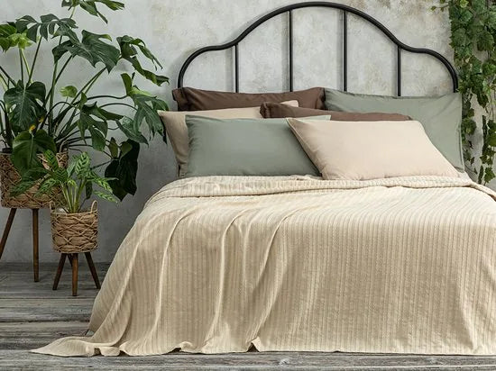 English Home Summer blanket - Bedsprei 200x220 cm - Beige