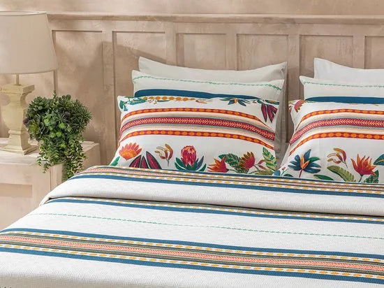 English Home Summer blanket - Bedsprei - 200x220 cm - Blauw