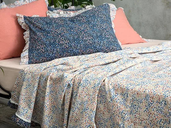 English Home Summer blanket - Bedsprei - 200x220 cm - Blauw