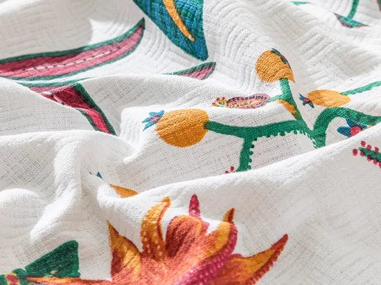 English Home Summer blanket - Bedsprei 150x220 cm - Oranje – Groen 200 x 220cm Bedsprei 200x220 cm Groen (1187)