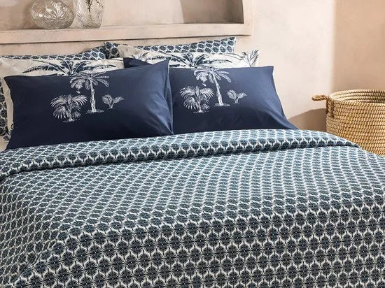 English Home Summer blanket - Bedsprei 150x220 cm - Oranje – Blauw 240 x 220cm Bedsprei 240x220 cm Blauw (0654)