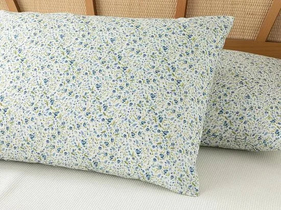 English Home Summer blanket - Bedsprei incl. 1 kussensloop - 150x220 cm - Blauw