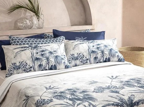 English Home Summer blanket - Bedsprei incl. 2 kussenslopen en onderlaken 200x220 cm - Blauw