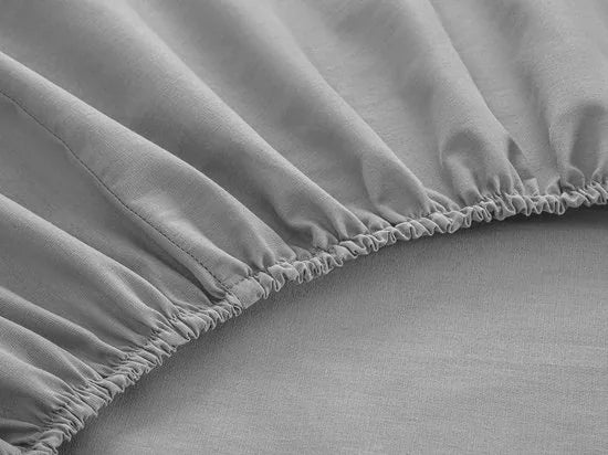 English Home Timeless Hoeslaken - Novella Premium - 100% Katioen - Met elastiek - 140x200 cm - Grijs