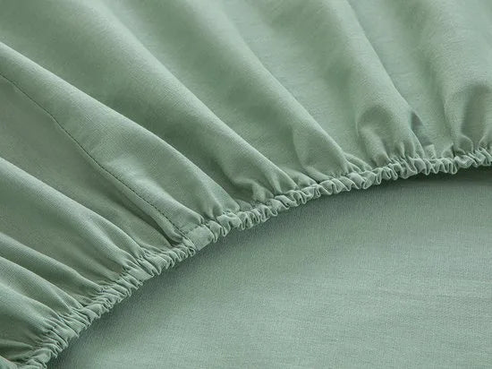 English Home Timeless Hoeslaken - Novella Premium - 100% Katioen - Met elastiek - 160x200 cm - Groen