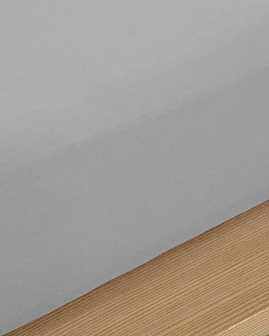 English Home Timeless Hoeslaken - Novella Premium - 100% Katioen - Met elastiek - Tweepersoons - 160 x 200 cm - Grijs