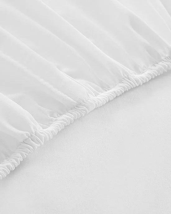 English Home Timeless Hoeslaken - Novella Premium - 100% Katoen - Met elastiek - 120x200 cm - Wit