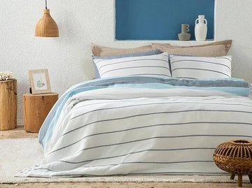English Home Tweepersoons dekbedovertrekset - 200x220 cm – blauw