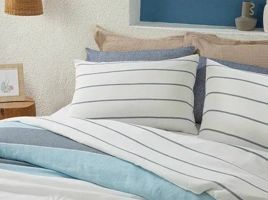 English Home Tweepersoons dekbedovertrekset - 200x220 cm – blauw