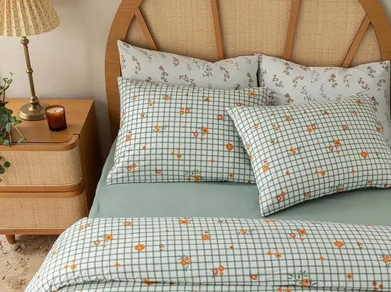 English Home Tweepersoons dekbedovertrekset - 200x220 cm – Groen