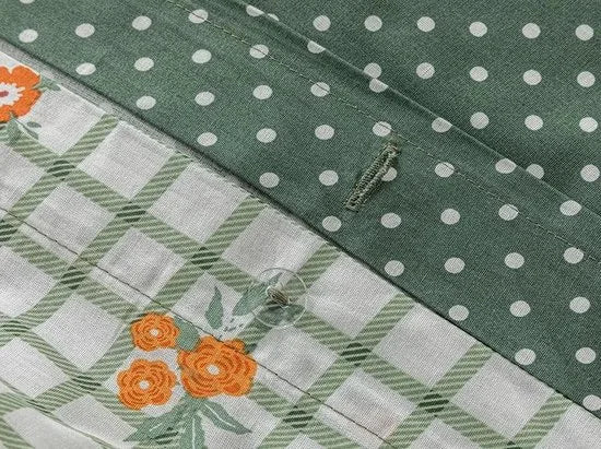 English Home Tweepersoons dekbedovertrekset - 200x220 cm – Groen