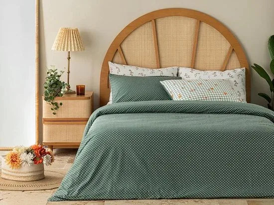 English Home Tweepersoons dekbedovertrekset - 200x220 cm – Groen