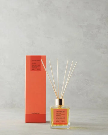 English Home - Vanille Windverspreider Sticks 100 ml Crème - Geurstokjes - 100ml - Oranje