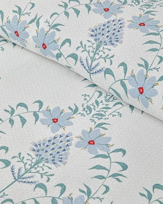 English Home - Violet Star Zomerdekenset - Luxe Uitvoering - Incl. Hoeslaken 100x200+30 - Incl. 1 kussensloop - 150x 220 cm - Blauw/Wit