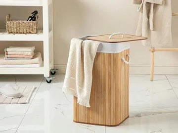English Home wasmand - 50 l - 35x35x60 cm - Beige