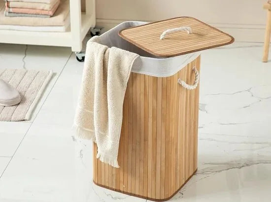 English Home wasmand - 50 l - 35x35x60 cm - Beige