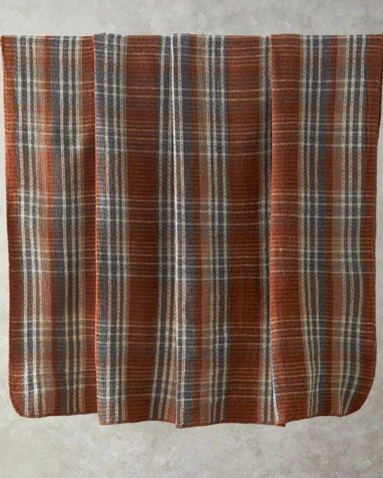 English Home Winterdeken - Warm - Plaid -Bedsprei - 180x220 cm - Rood Bruin Brick
