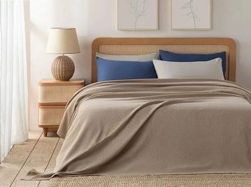 English Home zomerdeken - Bedsprei - Eenpersoons - 150x220 cm - Beige