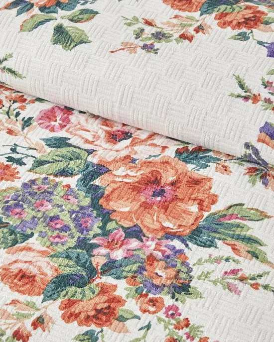 English Home Zomerdeken - Classic Beuaty - Tweepersoons - 100% Katoen - 200 x 220 cm - Flowers