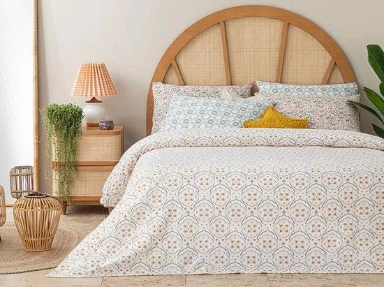 English Home zomerdeken - King Size - Bedsprei - 240x220 cm - Groen – Roze Roze (3167)