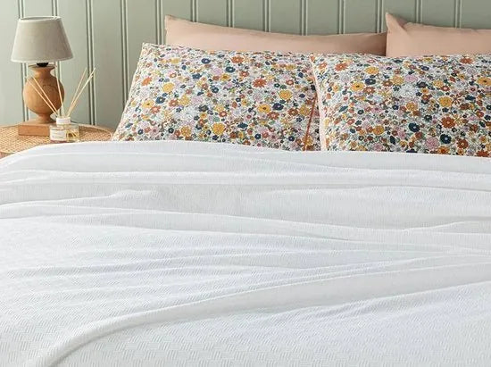 English Home zomerdeken - King Size - Bedsprei - 240x220 cm - Wit