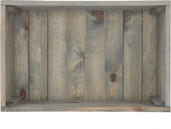 Esschert design plantenbak met zwenkwielen - vurenhout - 59 x 39 x 25 cm - bloembak voor buiten