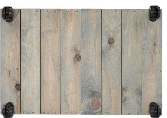 Esschert design plantenbak met zwenkwielen - vurenhout - 59 x 39 x 25 cm - bloembak voor buiten