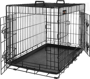 FEANDREA Hondenkooi - Bench - Opvouwbaar - Metaal - Plastic - Zwart - 75x47x54 PPD48H