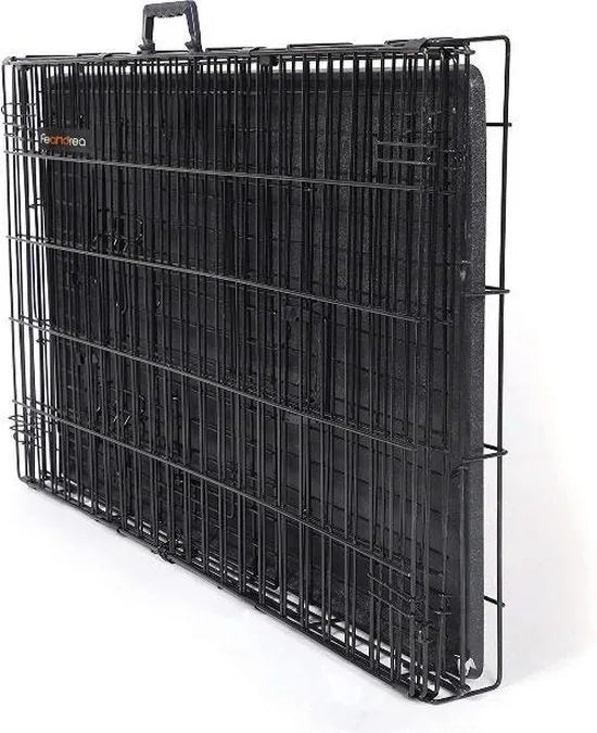 FEANDREA Hondenkooi - Bench - Opvouwbaar - Metaal - Plastic - Zwart - 75x47x54 PPD48H