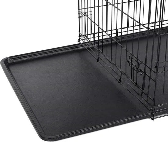 FEANDREA Hondenkooi - Bench - Opvouwbaar - Metaal - Plastic - Zwart - 75x47x54 PPD48H