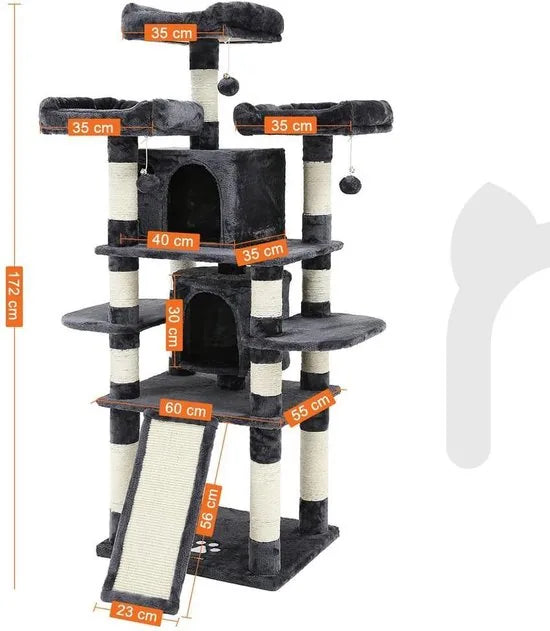 FEANDREA Kattenboom – Krabpaal – Kattenspeelgoed – Katten Krasbord