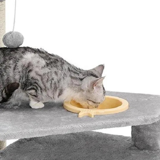 Feandrea Krabpaal XXL - Kattenhuis Lichtgrijs 174 cm - Katten Speelhuisje - Kattenboom