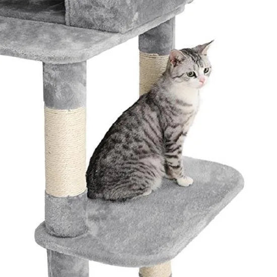 Feandrea Krabpaal XXL - Kattenhuis Lichtgrijs 174 cm - Katten Speelhuisje - Kattenboom