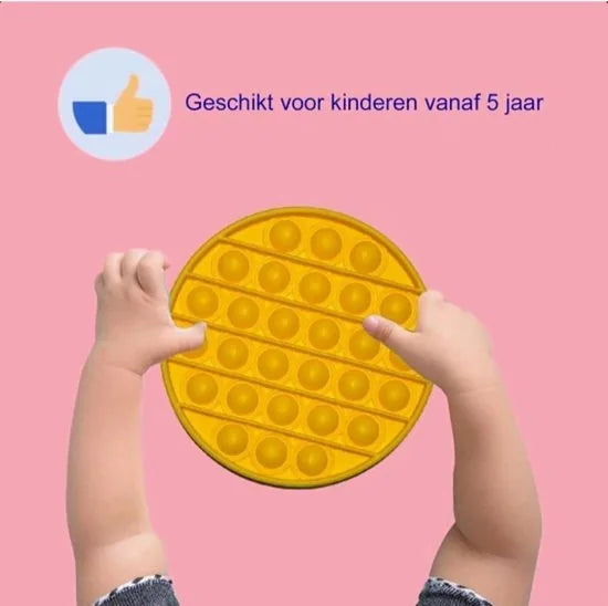 Fidget Pop It toy - Paars - Geel - Groen - Pop Bubble®️ - Pop it fidget toy - Set van 3
