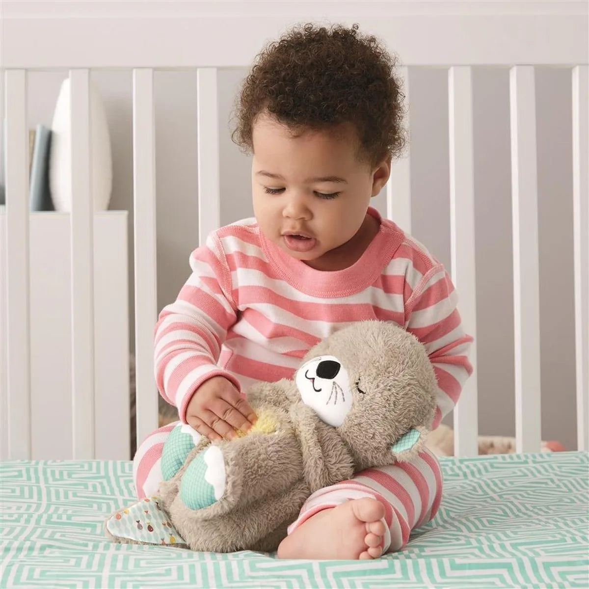 Fisher-Price Bedtijd Otter 30 cm - Baby speelgoed - 0 tot 6 maanden - Knuffel