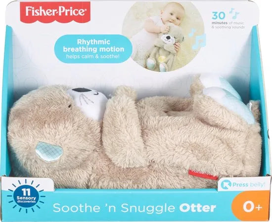 Fisher-Price Bedtijd Otter 30 cm - Baby speelgoed - 0 tot 6 maanden - Knuffel
