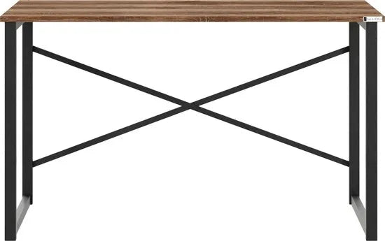 FurniChic, computertafel, bureau computertafel, laptop en PC tafel, studie bureau, industrieel ontwerp, voor thuiskantoor, eenvoudige montage, OAK(sacramento EIK)- 120x60x73 cm(lxbxh)